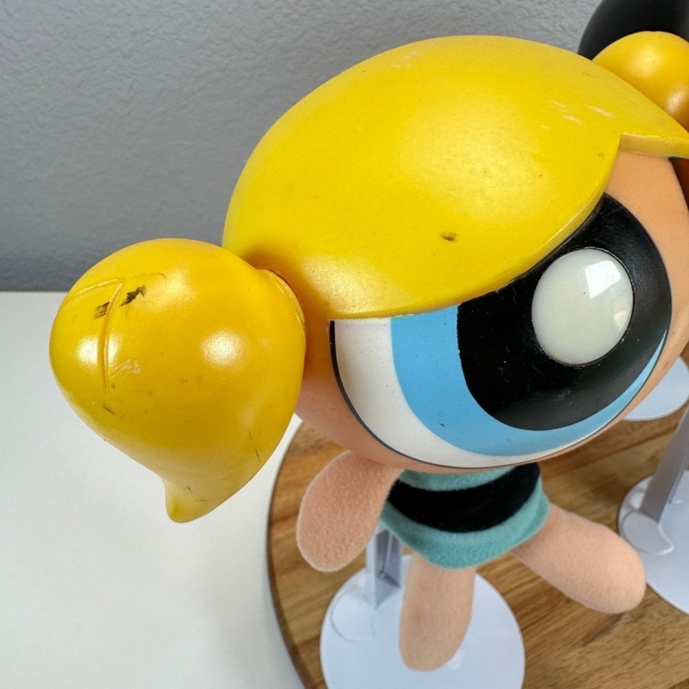 VTG Powerpuff Girls Super Sound Plush Hard Head Doll Blossom Bubbles Buttercup - Picture 6 of 15